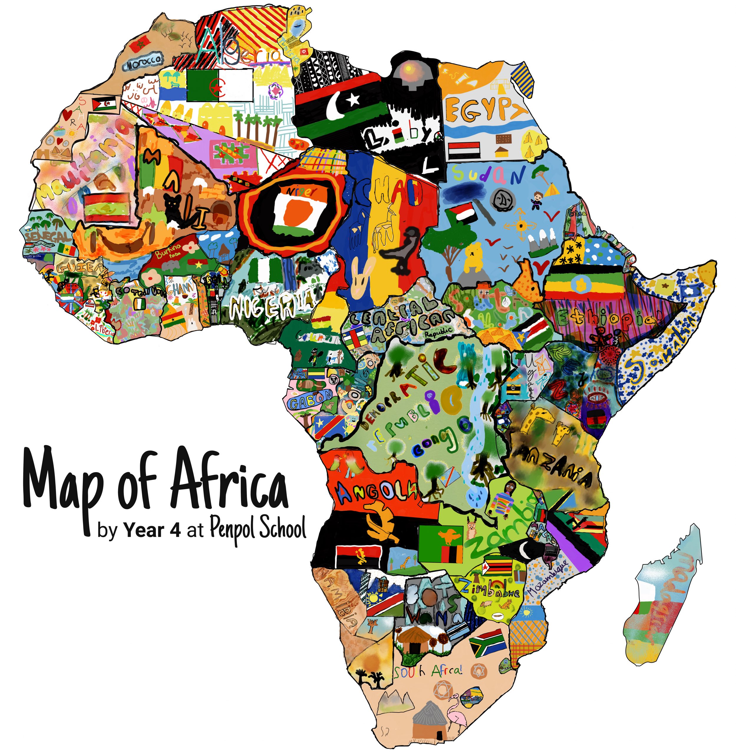 Year 4 create their own Map of Africa – Penpol Primary School