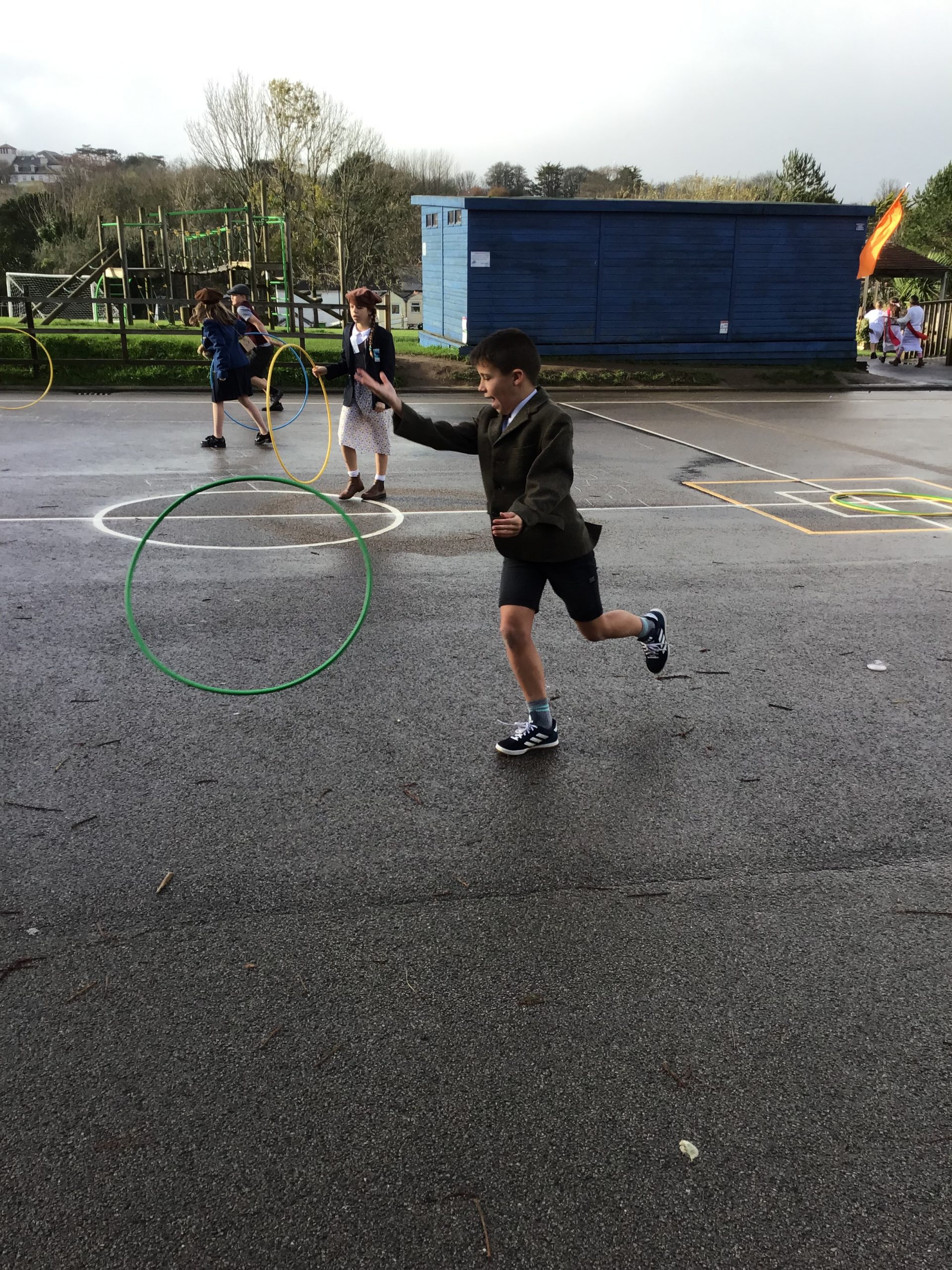 Year 6 children gather for evacuation! – Penpol Primary School